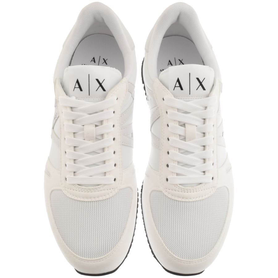 Alternative Image for ProductArmani Exchange Logo Trainers White3